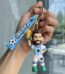 Messi #10 Argentina Football Keychain with World Cup Trophy