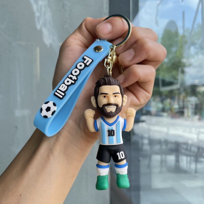 Messi #10 Argentina Goal Celebration Football Keychain