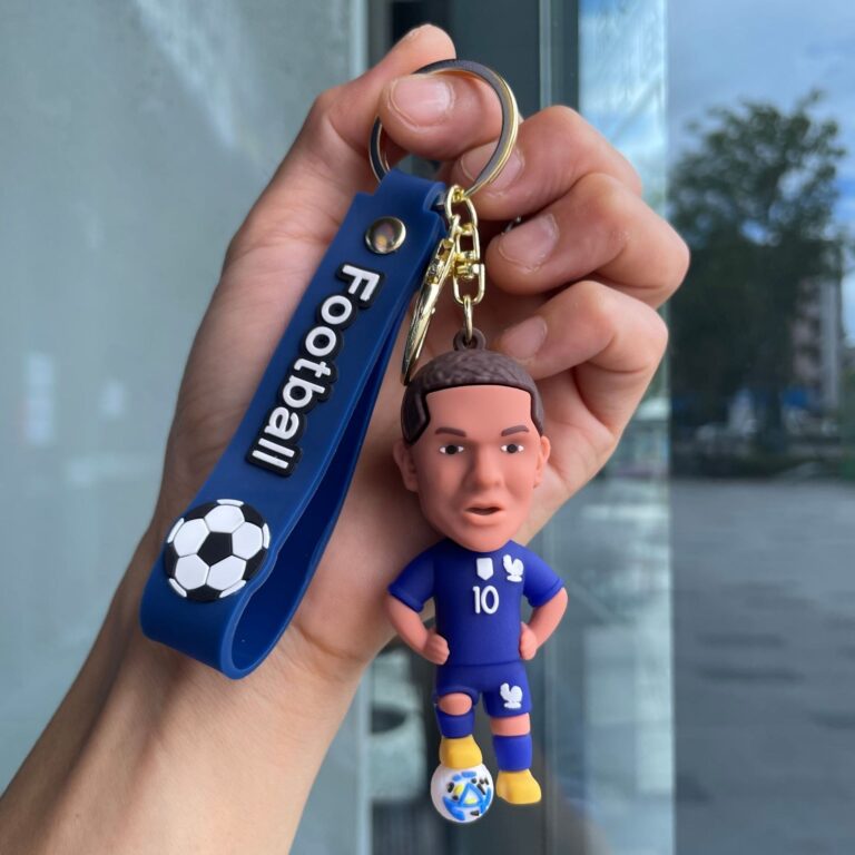 Mbappe #10 France Football Figure Keychain | Blue Strap
