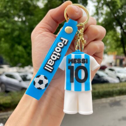 Messi #10 Argentina Kit Football Keychain | Premium Silicone